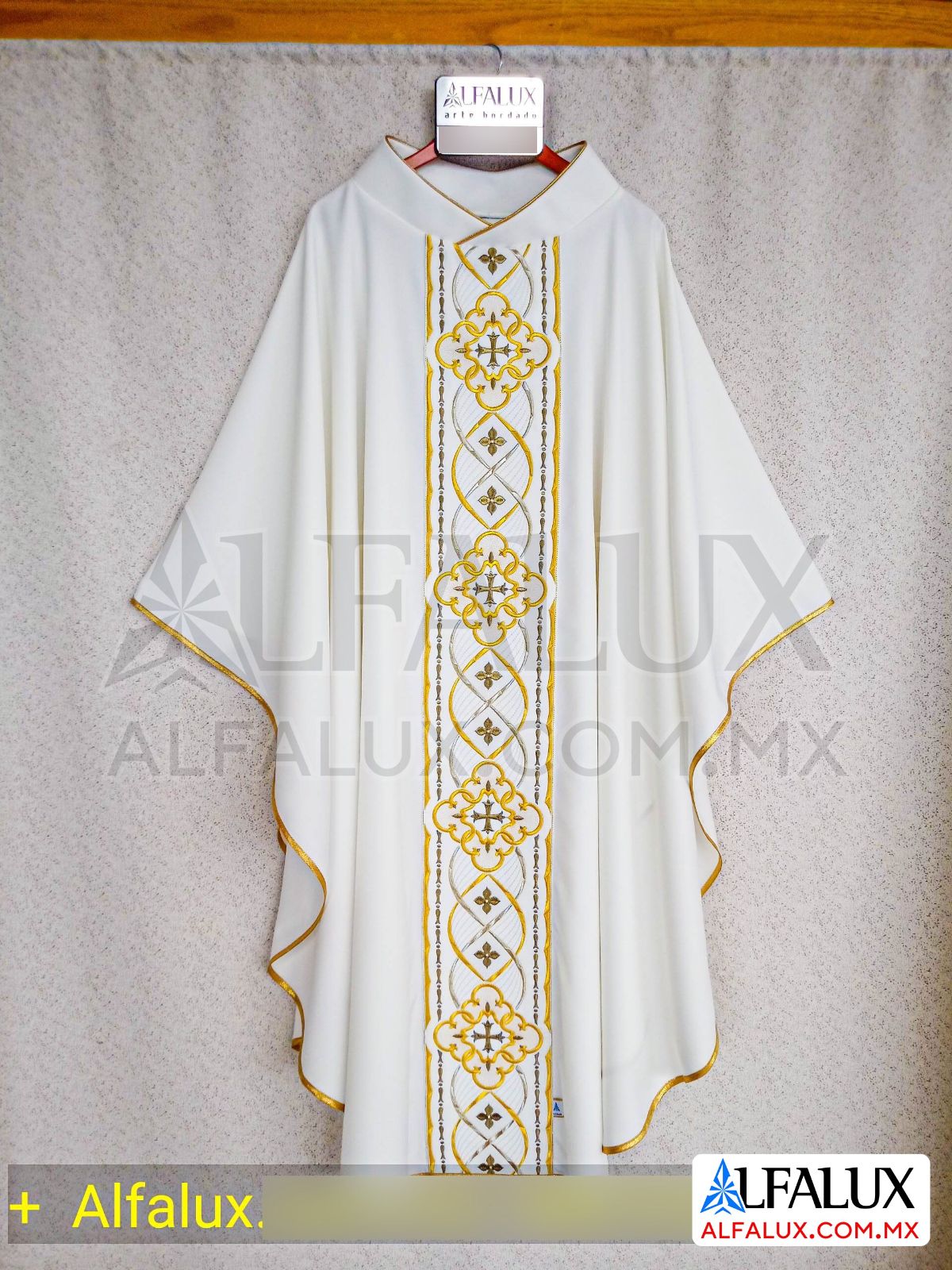 02 ROYAL  Casulla Central Alfalux Blanco Bronce 34 (4)